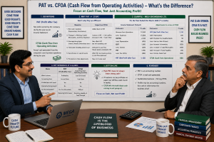 PAT vs cash flow from operating activities 3 PAT vs cash flow from operating activities